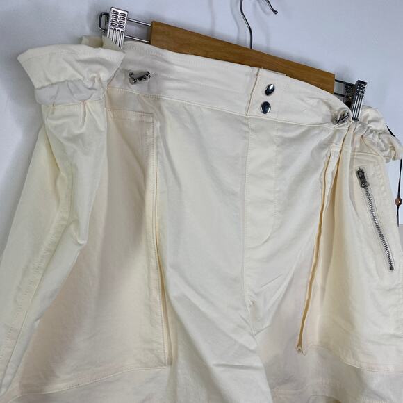 Calia Unbleached Cream Woven Paperbag Shorts High-Rise Womens Size XXL - Picture 4 of 9